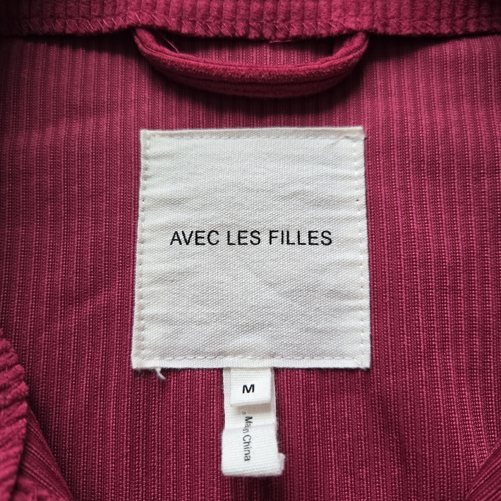 Avec Les Filles Corduroy Shirt Womens M Pink Button Front - Picture 6 of 10